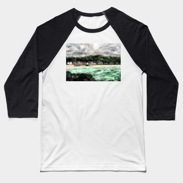 Millport Shore-Front, Isle of Cumbrae, West Coast of Scotland [1] Baseball T-Shirt by grantwilson